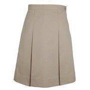 Khaki 2 Pleat Skirt Grades 7-12